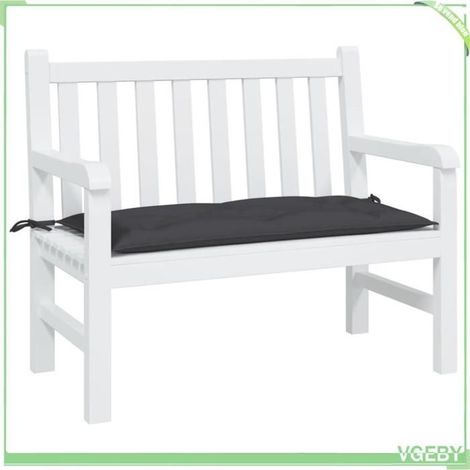 361571 Coussin de banc de jardin noir 100x50x7 cm tissu oxford (1/5)
