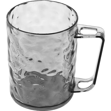 Zahnbürstenhalter, einfacher Badezimmerbecher mit Griff, bruchsicherer Reinigungsbecher fürs Badezimmer, großes Fassungsvermögen, Halter für Zahnbürste und Zahnpasta, 1 Stück, grau (1/3)