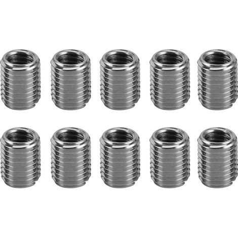 10pcs Écrou de Réparation Filetage Mâle Outil d'Extension Manchon Fileté en Acier Inoxydable
