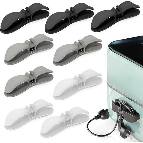 organiseurs de câbles pour appareils, porte-câbles, autocollants, en silicone, en forme de papillon, rangement de câbles pour appareils de cuisine, mixeur, cuiseur à riz, Air Fryer (1/5)