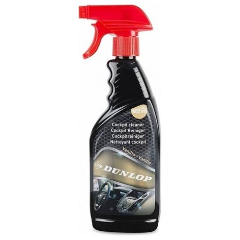 DUNLOP Nettoyant Cockpit Vanille 500ml – Tableau de Bord Auto, Parfum Vanille, Usage Quotidien, Entretien Intérieur Voiture