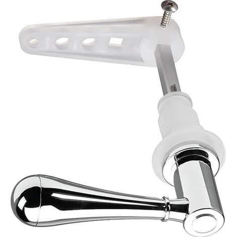 Croydex Toilet Flush Handle, Teardrop Cistern Lever, Chrome (1/4)