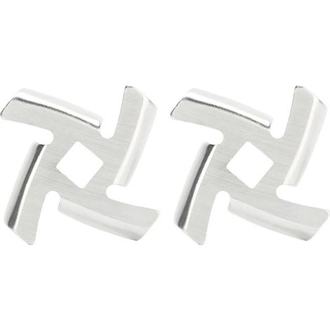 pièces lame de hachoir à viande 304 accessoire de disque de plaque de meulage en acier inoxydable pour broyeur de type 5/B (lame croisée à trou carré de 8MM) (1/5)