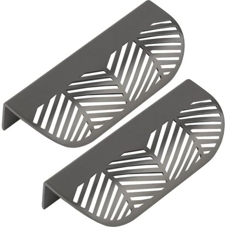 Blattförmiger Schrankgriff, Kantengriff, 117 mm lang (dunkelgrau) (1/4)