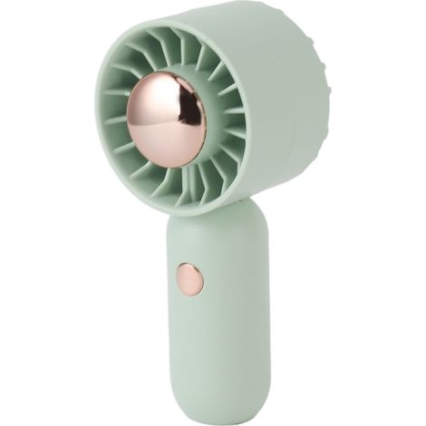 Ventilateur de poche portable rechargeable USB, idéal pour les étudiants (vert). (1/5)