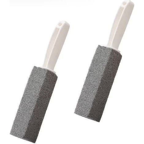 Brosse de nettoyage de toilettes à manche en pierre pour éliminer les taches tenaces et le calcaire. (1/5)