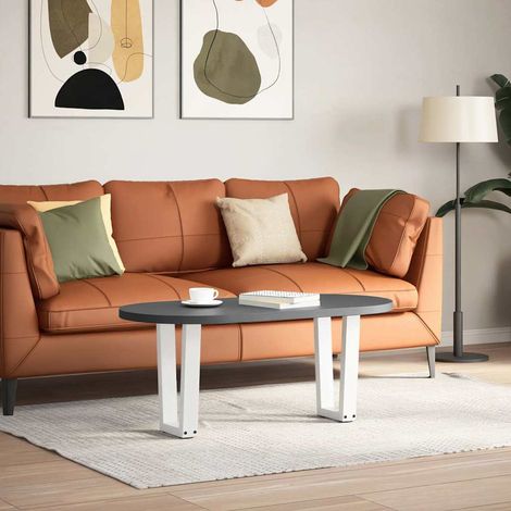 Maison Exclusive - Gambe per Tavolino da Caffè a Forma di V 2 pz Bianche 38x(42-43,3) cm Acciaio