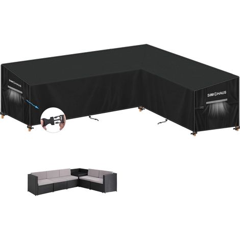 Gartenmöbel Abdeckung L Form Ecklounge Wasserdicht 300x230cm 420D Oxford (1/5)