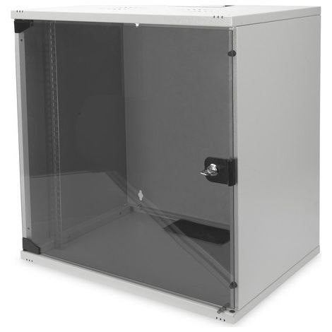 DIGITUS Wandschrank 12HE 520x400mm, grau, SoHo Schrank, UM (DN-19 12-U-S-1) (1/2)