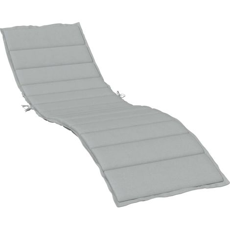 Cojín para tumbona tela gris claro melange 200x70x4 cm vidaXL (1/5)