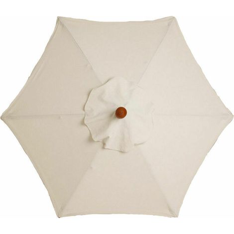 (Beige) Toile de rechange pour parasol - 6 baleines - Diamètre 2 mètres - Imperméable - Protégé contre les UV - Toile de rechange