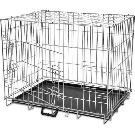Cage métallique et pliable pour chiens M -Abri pour chien 858950 (1/5)
