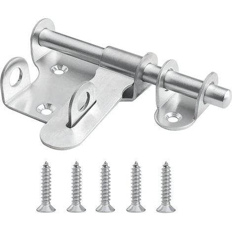 1 pestillo de puerta corredera de acero inoxidable con cerradura de seguridad y orificio para candado. (1/5)