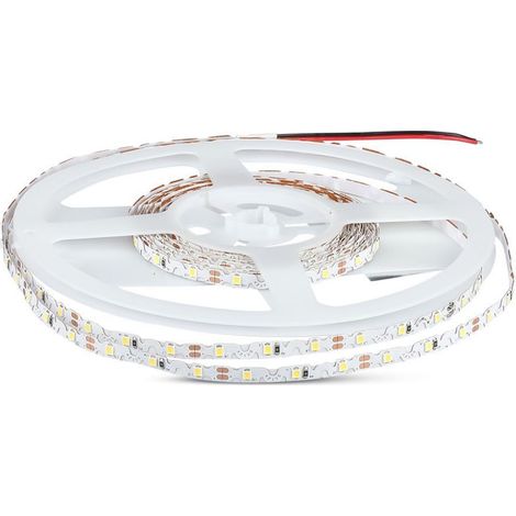 Strip led 12V, bianco naturale 4000K, 5 metri, SMD2835, 4,2W/m, 60 led/m, IP20, larghezza 8mm, zig-zag - V-TAC VT-2835 212560 (1/5)
