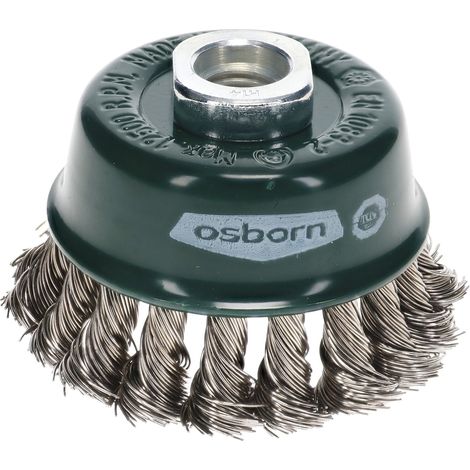 Osborn Drahtbürste für Winkelschleifer ø 65mm für Winkelschleifer Topfbürste mit Xtreme Spezialdraht - rostfreie Stahldrahtbürste, gezopft (1/5)