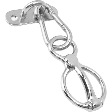 Anneau d'attache de Cheval, Anneau d'attache en Acier Inoxydable pour Chevaux Empêchant Les Chevaux de Reculer, Anneau d'attache de Cheval avec Boulons à œil Fournitures (1/5)