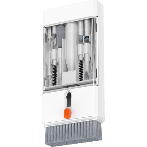 Kit Nettoyage Clavier, 22 en 1 Nettoyeur d'écran Multifonctionnel Electronique Kit Nettoyage PC avec Brosse, pour Tablette, Téléphones, Ordinateur, Blanc (1/5)