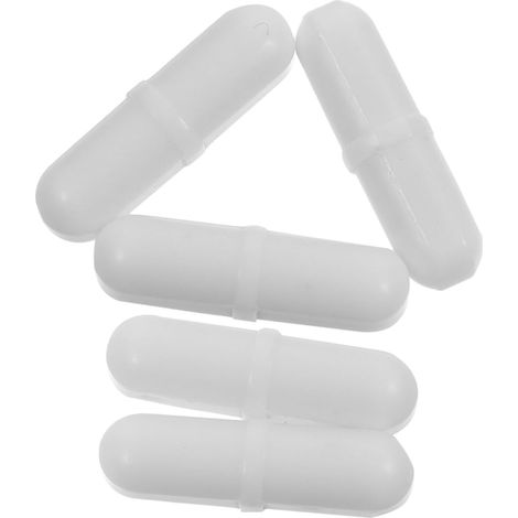 5 Pièces Agitateur magnétique bâtonnets pour bar à café agitateurs magnétiques - Barre d'agitation - Barre d'agitation magnétique barreau agitateur PTFE blanche Réutilisable (1/5)