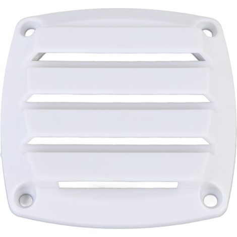 Grille d'aération affleurante en plastique à persiennes de 7,6 cm (3 po) pour bateau/camping-car - Installation facile - Flux d'air optimal - Blanc (1/5)