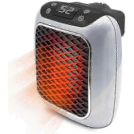 Mini radiateur soufflant 800 W avec télécommande et prise australienne pour une utilisation à domicile et au bureau, avec protection contre la surchauffe. (1/5)