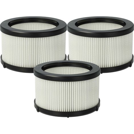 vhbw 3x filtro compatibile con Rowenta X-Force Flex 9.60 RH2037WO, RH2038WO, RH2039WO, RH2077WO aspirapolvere - filtro motore HEPA nero / bianco
