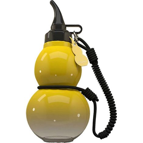 800 ml Kürbis-Trinkflasche, auslaufsicher, tragbar, Sport-Trinkflasche für Männer und Frauen, Outdoor-Reisen, Gelb