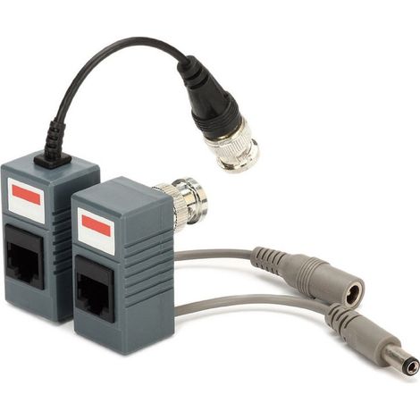 TRADE SHOP - Coppia Trasmettitori Video Audio Balun Alimentazione Porta Lan Rj45 Cavo Cat 5 - (1/4)