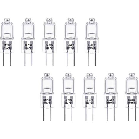 G4 Halogen Bulb - 20 W - Warm White - For G4 Socket Lamps - Pack Of 10 (1/5)