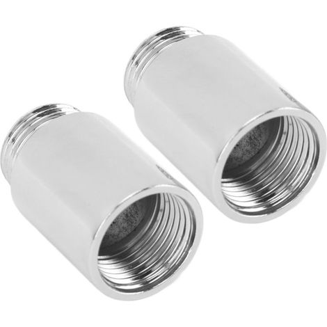 Lotto di 2 estensione braccio doccia in acciaio inox cromato, estensione doccia per bagno, 3 cm/1,2 pollici (1/5)
