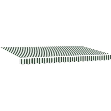 Maison Exclusive - Telo di ricambio per tenda da sole Verde e Bianco 4 x 2 m (1/5)