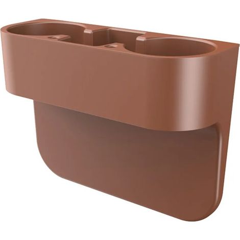 (Marron) Outils de rangement pour voiture, noir, pour siège auto, avec boîte de rangement, organiseur de poche, support pour SUV, rangement pour boissons (1/5)
