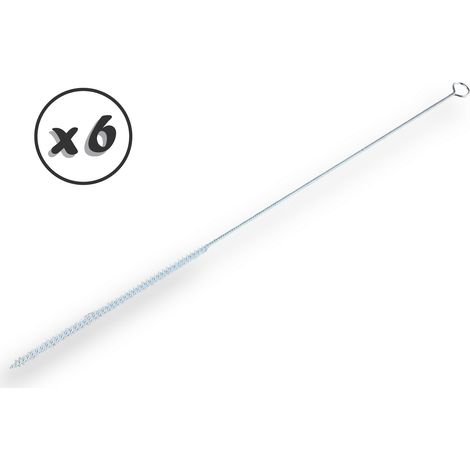 Goupillon NYLON multifonction Différents diamètres Garnissage 100 mm Manche Torsadé - Quantité x 6 - Ø 4 mm - NYLON