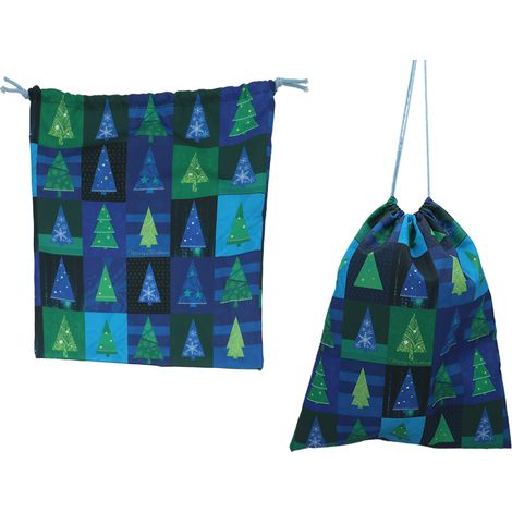 Sac cadeau pour cadeaux de Noël, sapins de Noël, grand (1/5)