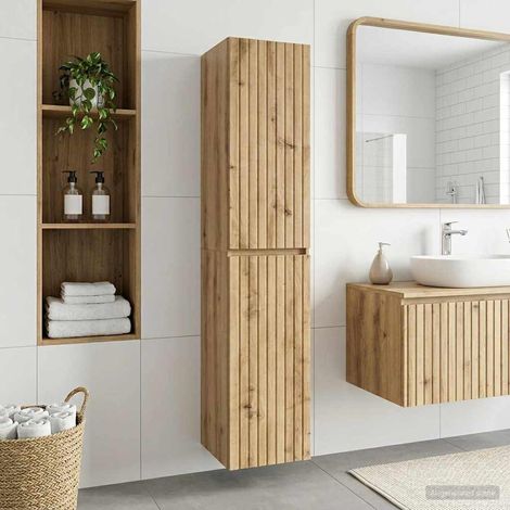 Mueble de baño montado en la pared Roble Artesanal