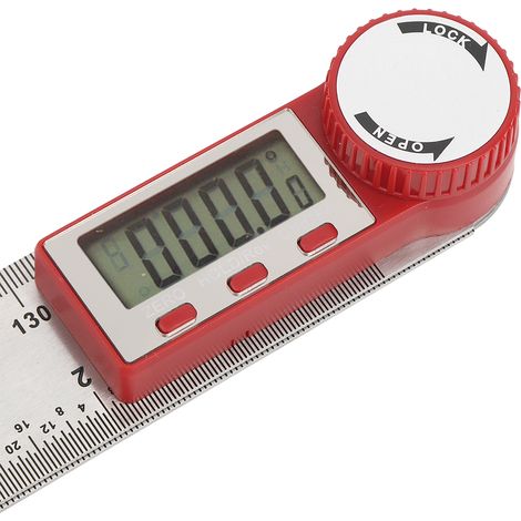 Règle d'angle numérique, règle d'angle électronique en acier inoxydable, rapporteur 360°, 0-200 mm (1/5)
