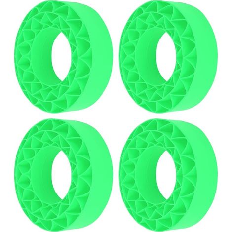 Ensemble d'Inserts de Pneu en Silicone Compatible SCX10 III – 4 Pièces en Mousse de Pneu en Silicone Souple 106 X 42 Mm pour Chenilles RC de 0,9 Pouces – Inserts à Code Couleur Vibrant pour (1/5)