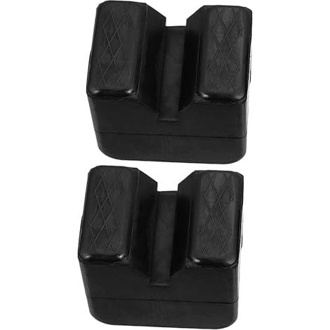Cabilock 2 pièces Tampon Cric Caoutchouc Lot de Bloc Support Stable Caoutchouc Durable pour Cric de Adaptateur Protection Sol et Portable pour Usage Extérieur et Urgence (1/5)