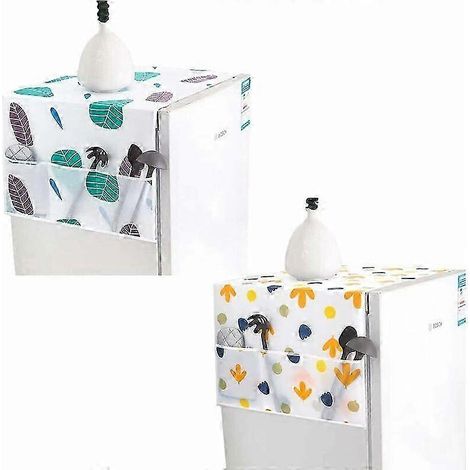Lot de 2 housses anti-poussière pour lave-linge et réfrigérateur, housse de protection multifonctionnelle avec sac de rangement. (1/5)