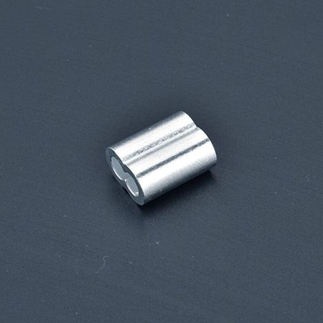 100 Pcs Manchons en Aluminium, Ferrules en Aluminium de Câble Métallique, Clip à Sertir en Aluminium avec Double Embouts pour Câbles Métalliques, Aircraft Câble, Argenté (1,5 mm / 0,06 pouce) (1/4)