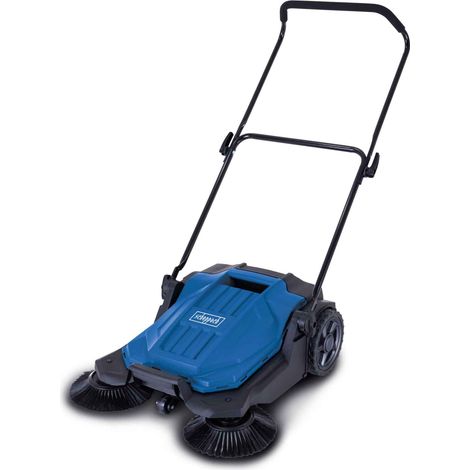 Scheppach Balayeuse manuelle S800 - largeur de balayage 650 mm - 2600 m²/h - bac récupérateur 20L - système de balayage à 3 brosses