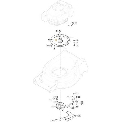 PULEGGIA MOTORE MP2 554 BBC ORIGINALE STIGA - 122601935/0