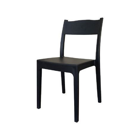 Chaise Vesta en polypropyle'ne avec fibre de verre anthracite 41x41x83 cm empilable pour usage exte'rieur professionnel