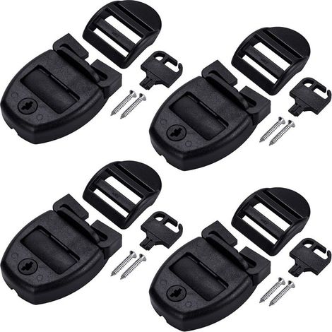 Fermoirs de couverture de spa, boucle de remplacement pour housse de jacuzzi, kit complet avec vis et passant, lot de 4 (1/5)