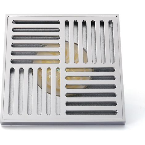 Siphon De Sol - 100 X 100 Mm - Acier Inoxydable Et Abs - Anti-Odeur - Pour Salle De Bain Cuisine Garage Balcon - 1 Pièce