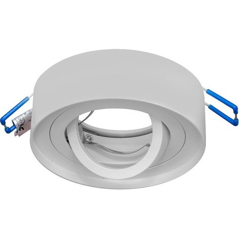 TRADE SHOP - Portafaretto Orientabile Tondo Incasso Esterno 85mm Luce Lampade Led Gu10 Gu5.3 - Bianco (1/5)