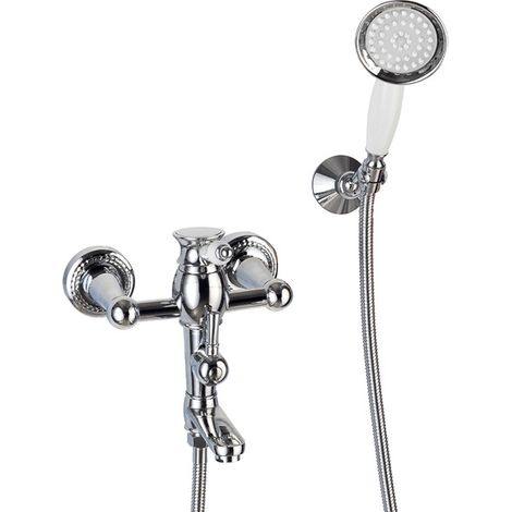 Retro Wand-Badewannenarmatur S-1185 Chrom