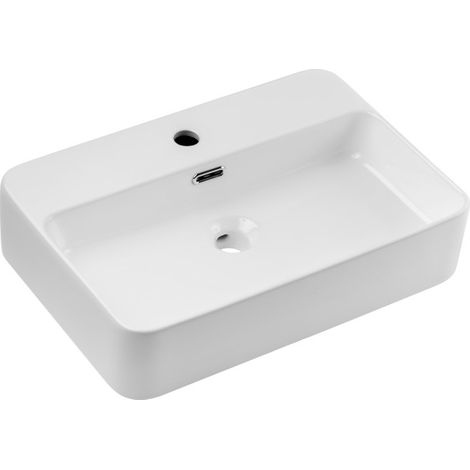 Vasque à poser - Blanc mat - 55 x 38 cm - Trust - Livraison gratuite (1/3)