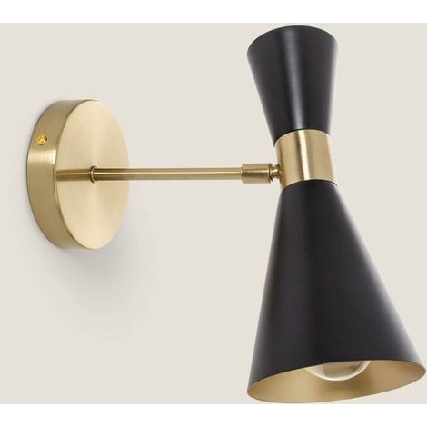 Applique murale réglable en métal noir pour salon, chambre à coucher, escalier (SKU produit : 94940347 SKU Offre : lehuamwj149) (1/4)