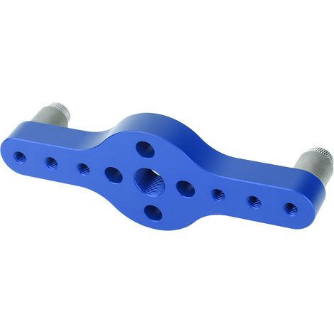 Outil de perçage en alliage d'aluminium avec gabarit de positionnement et 3 douilles de perçage (bleu). (1/5)
