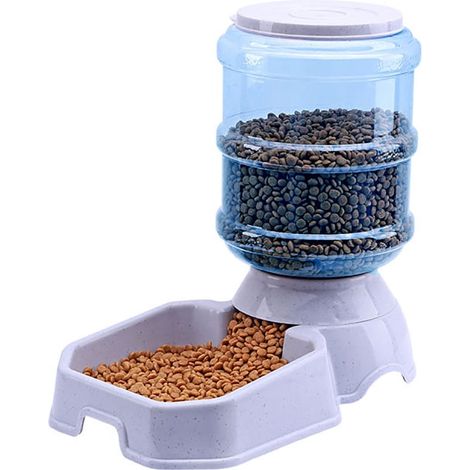 Distributeur Automatique Pour Animaux - Bol Alimentaire Et Aqueux - Capacité 3,8 L - En PP - Dimensions 16 x 28 x 32 cm - 1 Pièce (1/5)